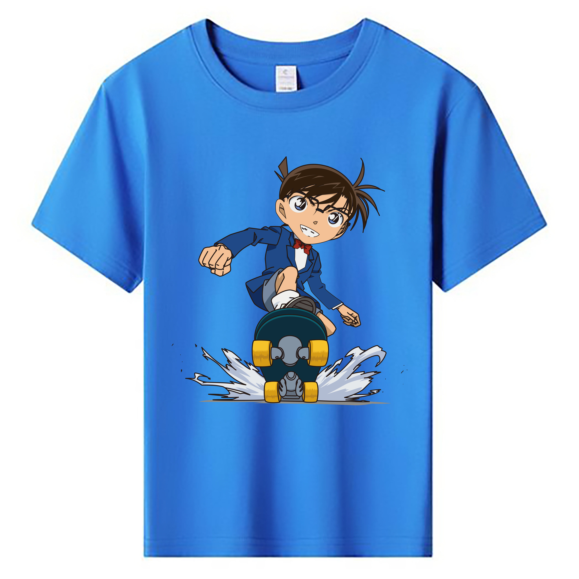 （画像用） 名探偵コナン 江戸川 コナン Detective Conan Conan Edogawa 綿100％キッズTシャツ（フロントプリント）